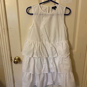 Brand new ruffled “Who What Where” white sundress.